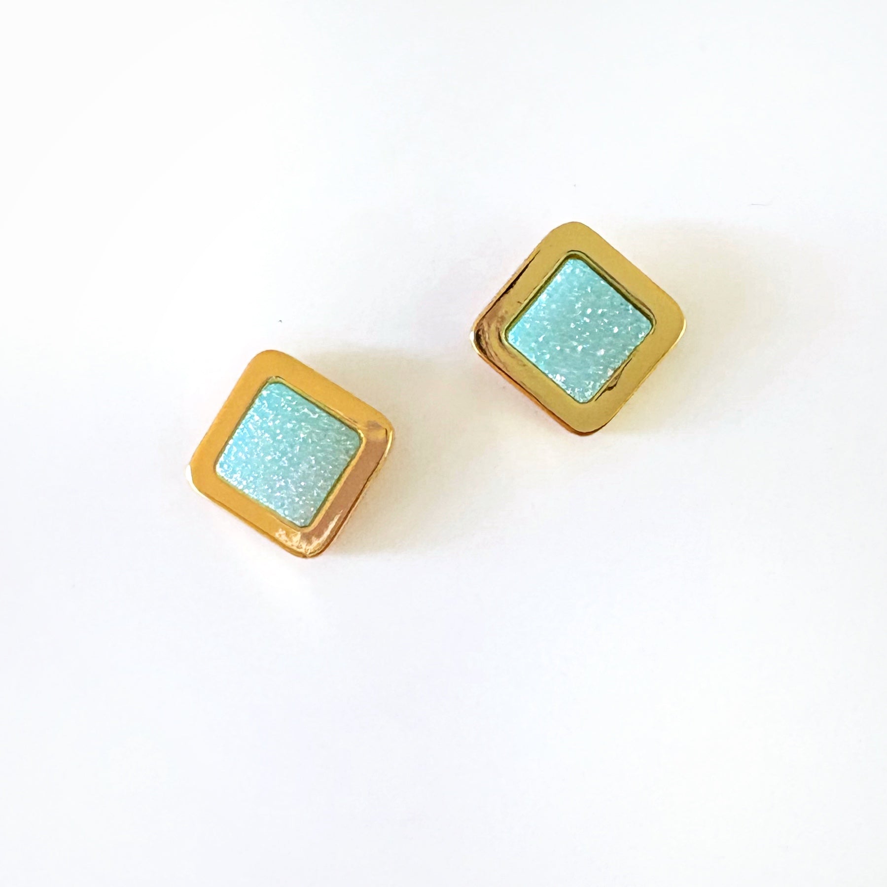 Druzy Stone Square Earrings