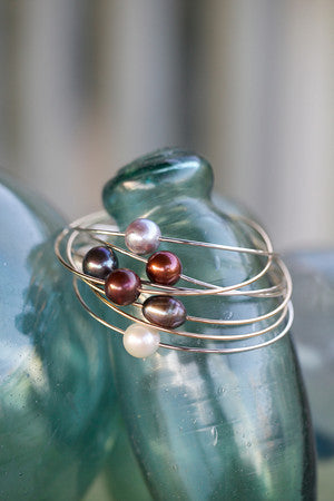 Pearl Bangles - Gold-Filled
