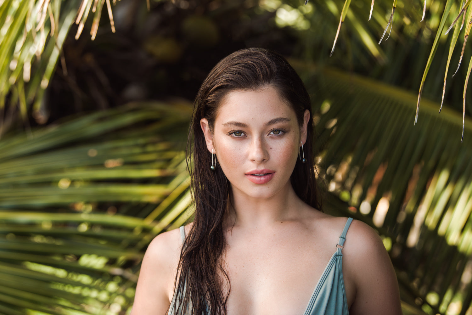 Tahitian Pearl Arc Earrings