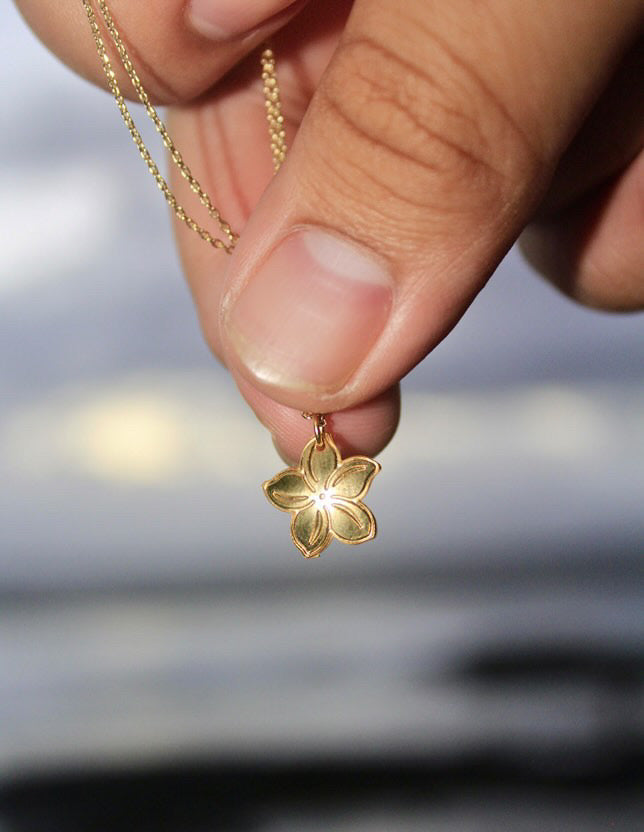 Star Plumeria Necklace - Gold Necklace Hawaii