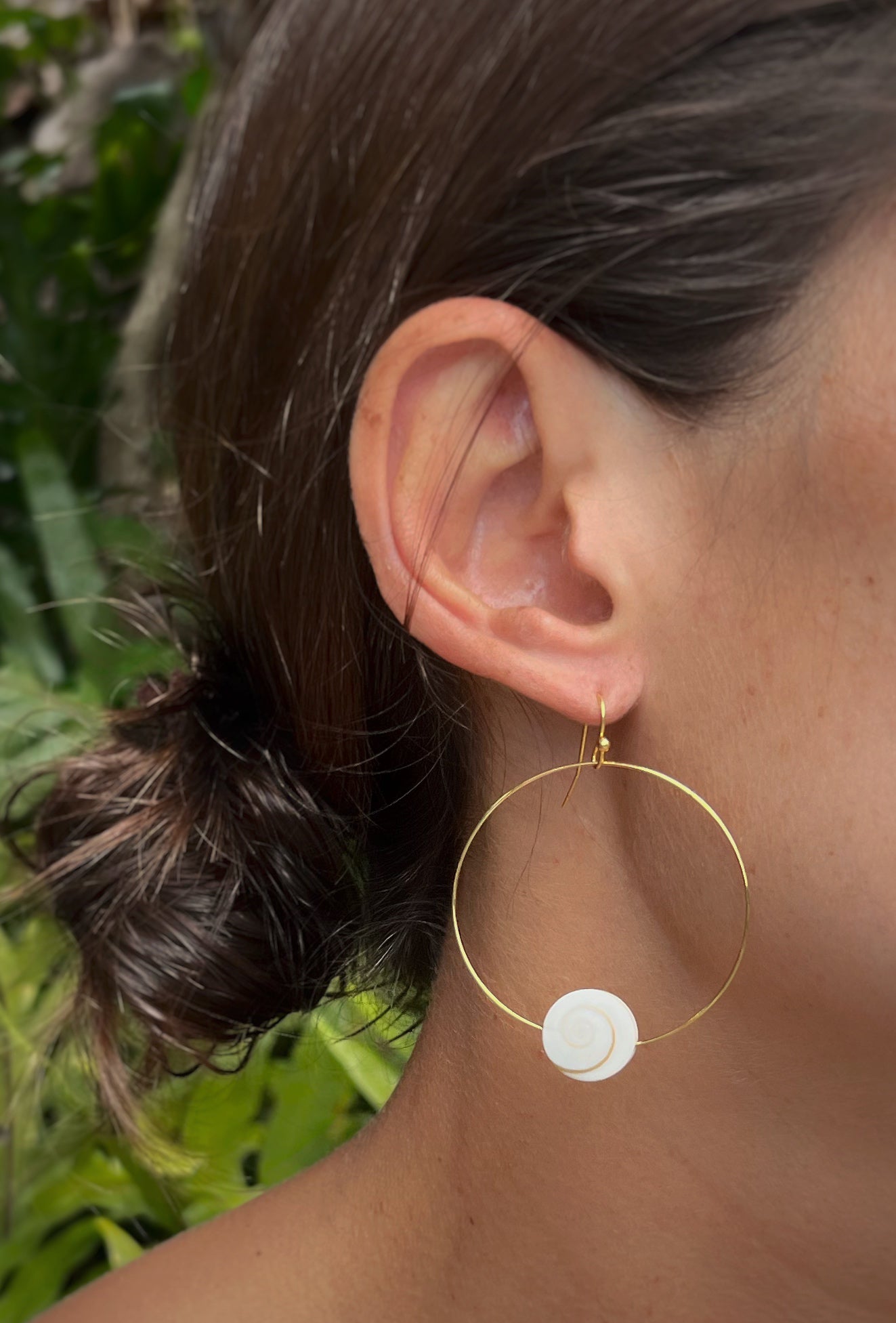 Shiva Hoop Gold Earrings