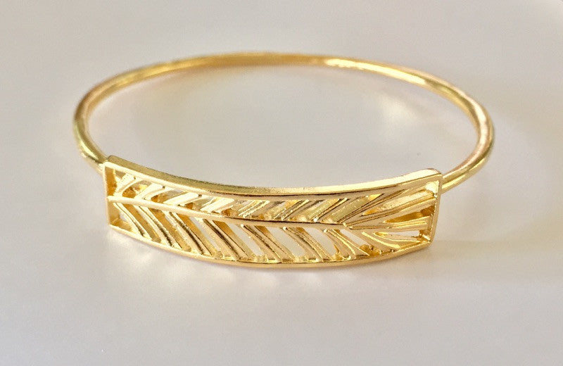 Niu Palm Gold Bangle