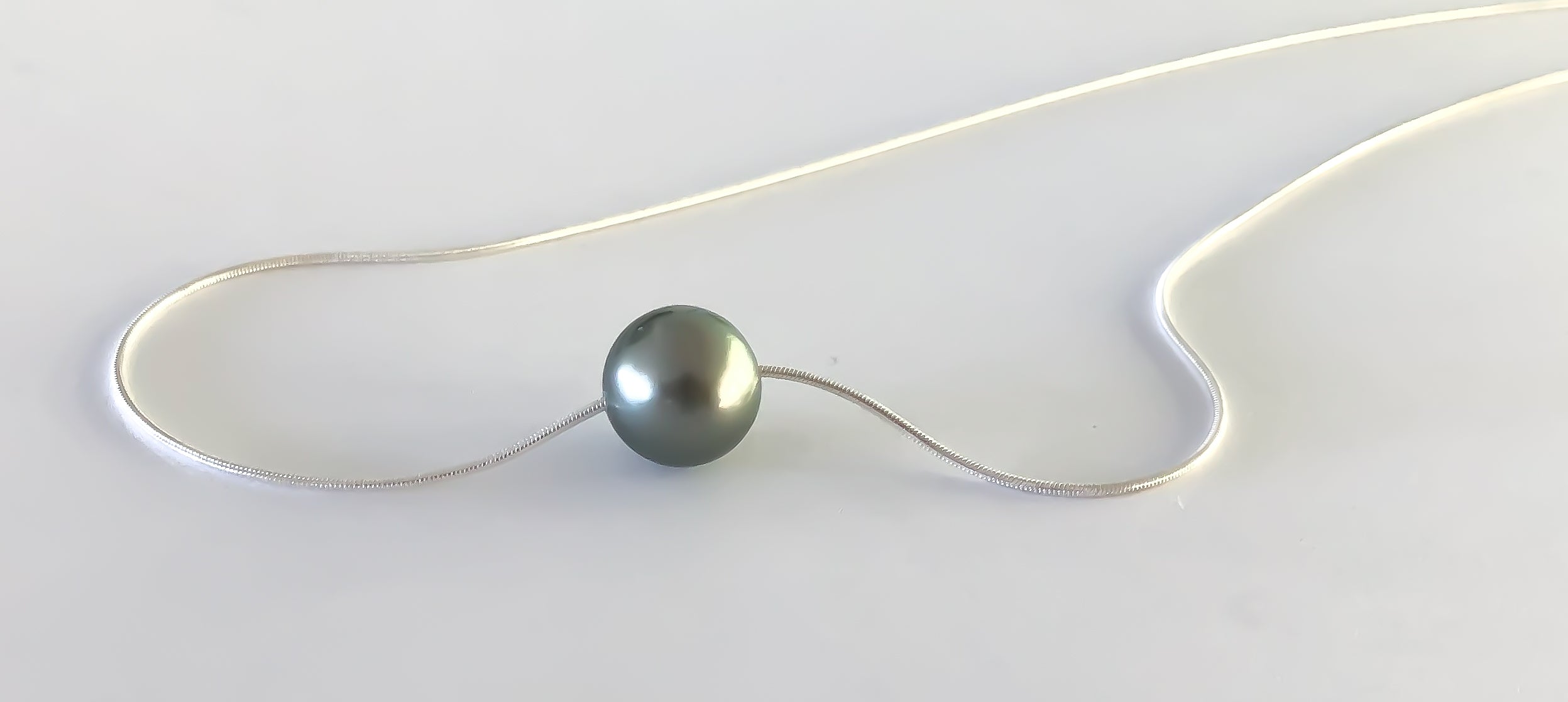 Tahitian Pearl Snake Chain Necklace