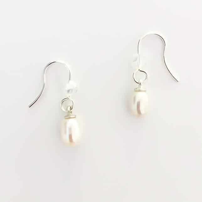 Freshwater Pearl Earrings - Silver Small