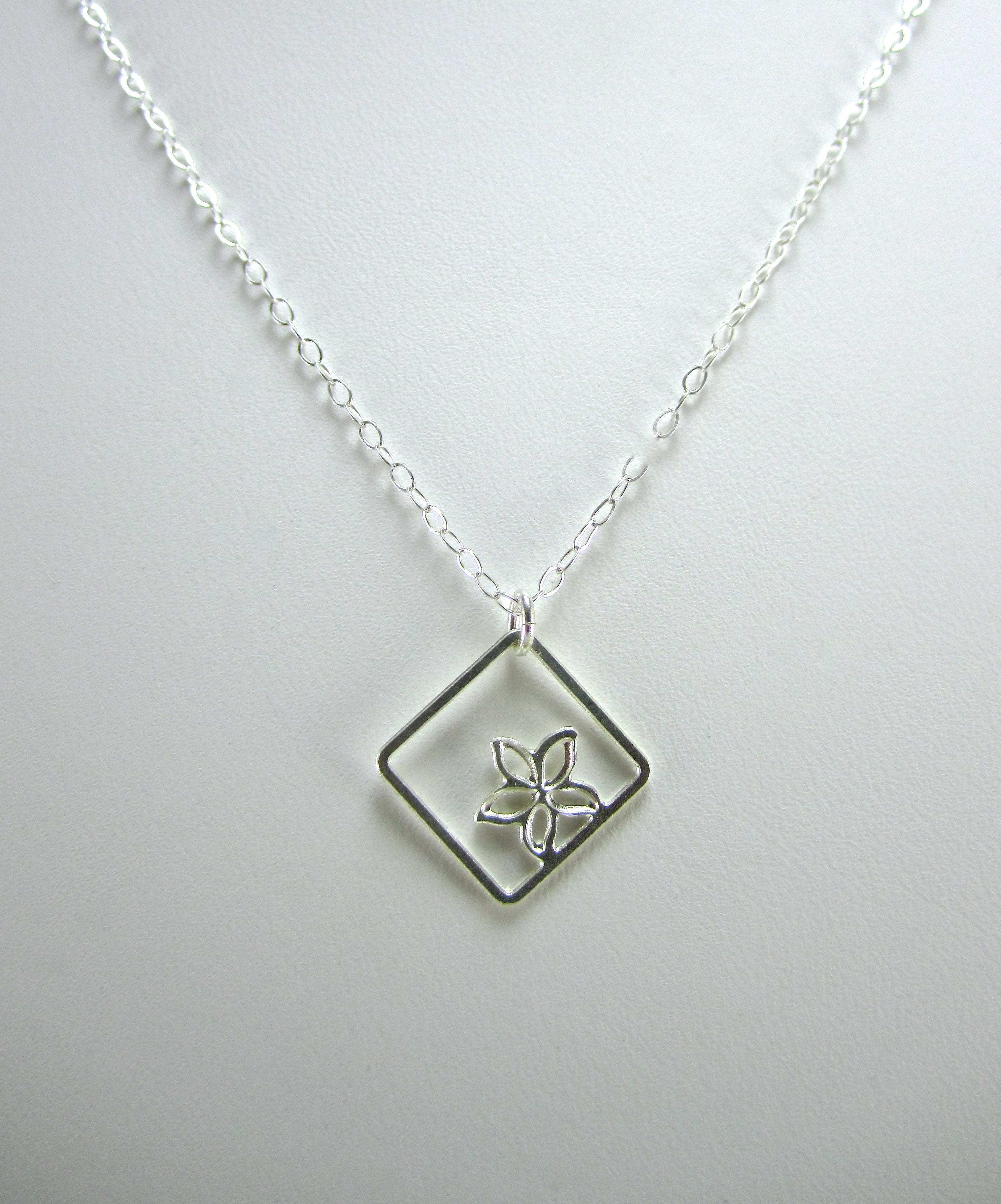 Square Flower Necklace