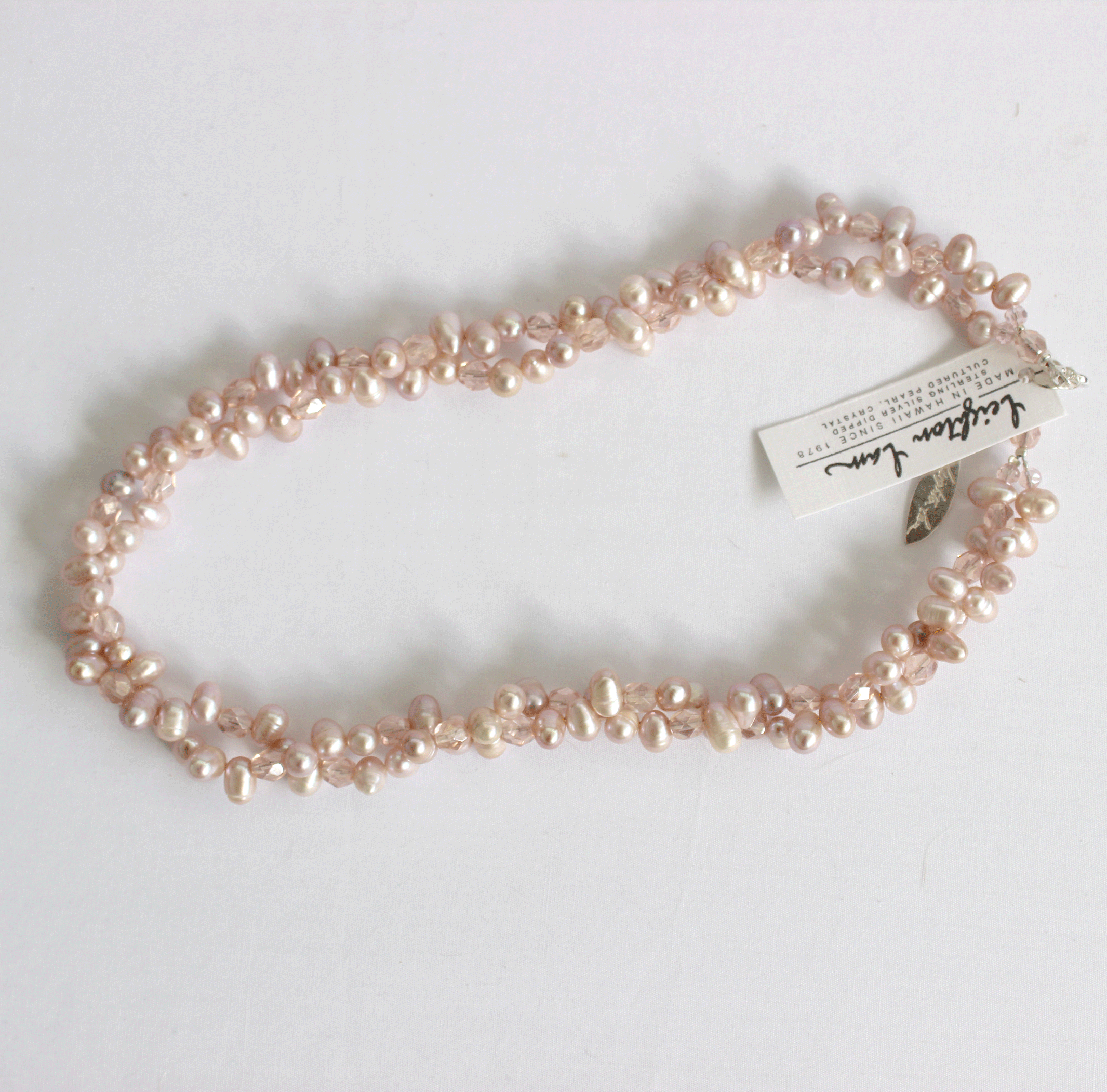 2-strand Freshwater Pearl Necklace - Pink