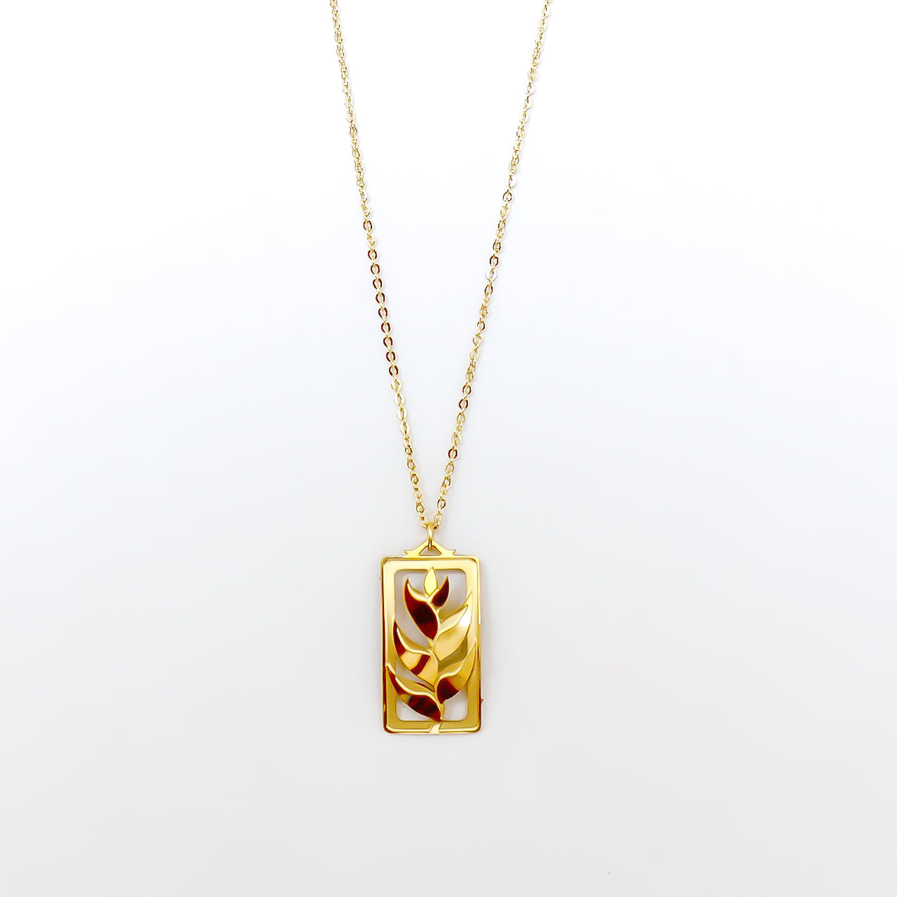 Heliconia Rectangle Necklace