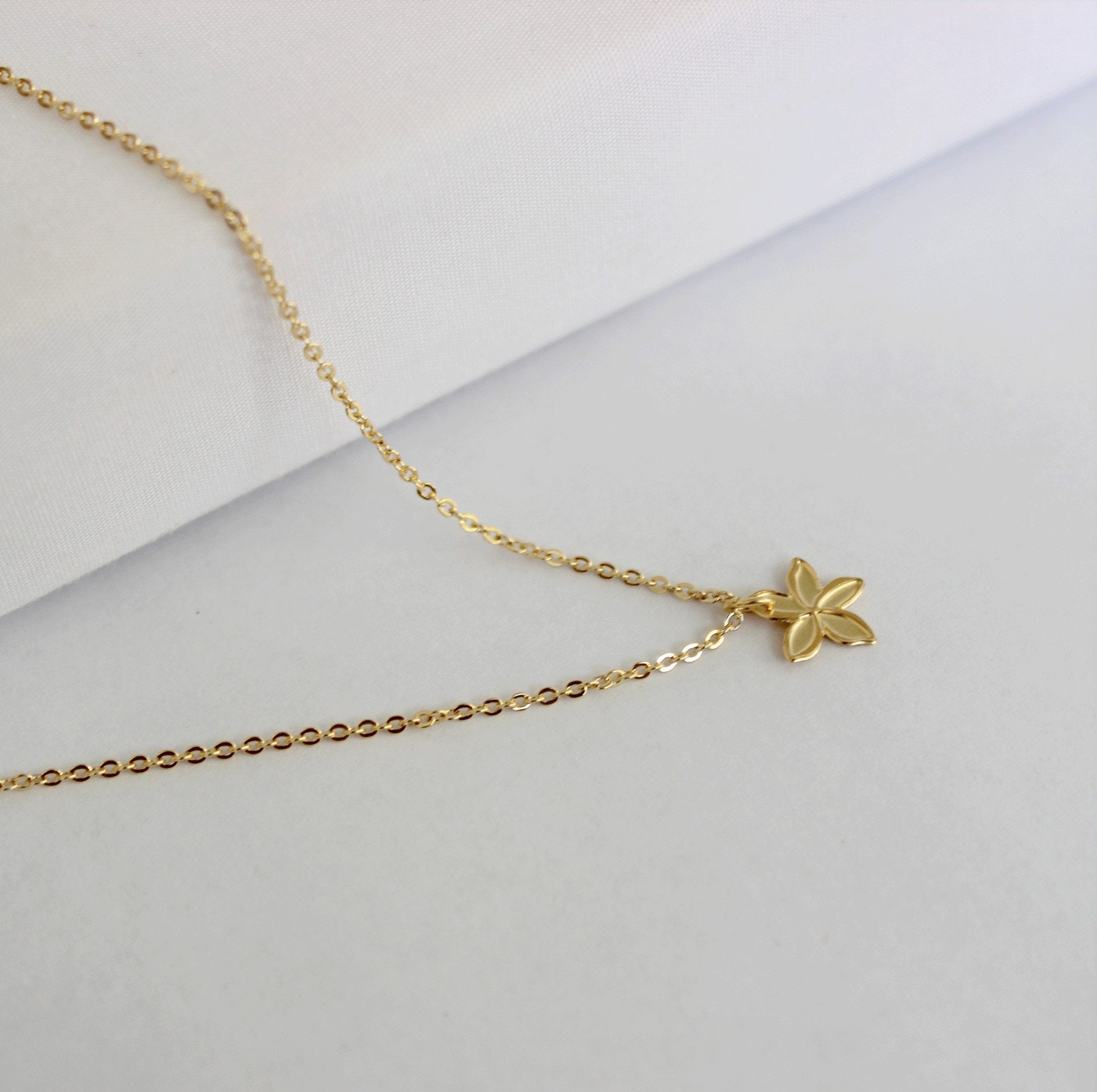 Dainty Plumeria Necklace