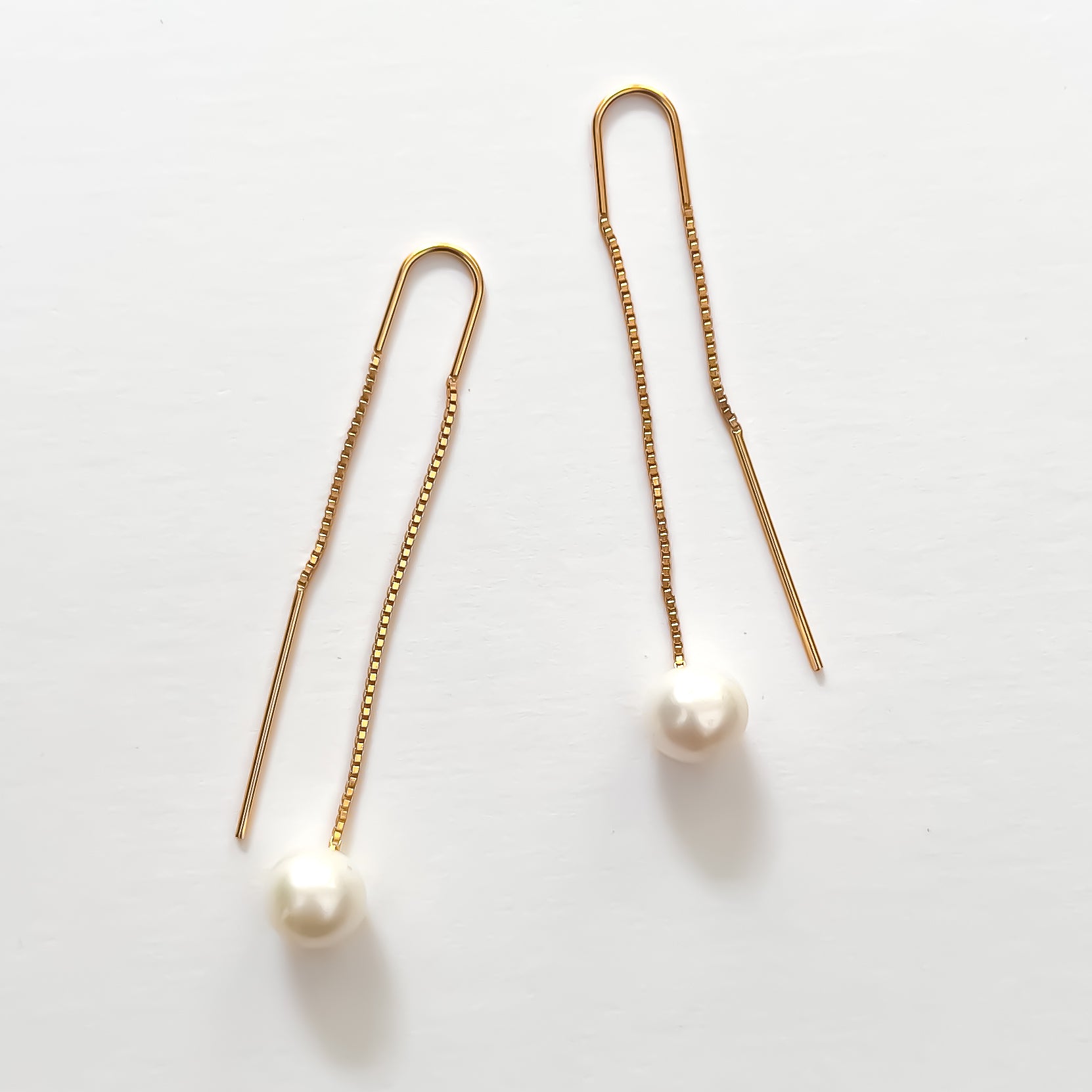 Freshwater Pearl Threader Earrings