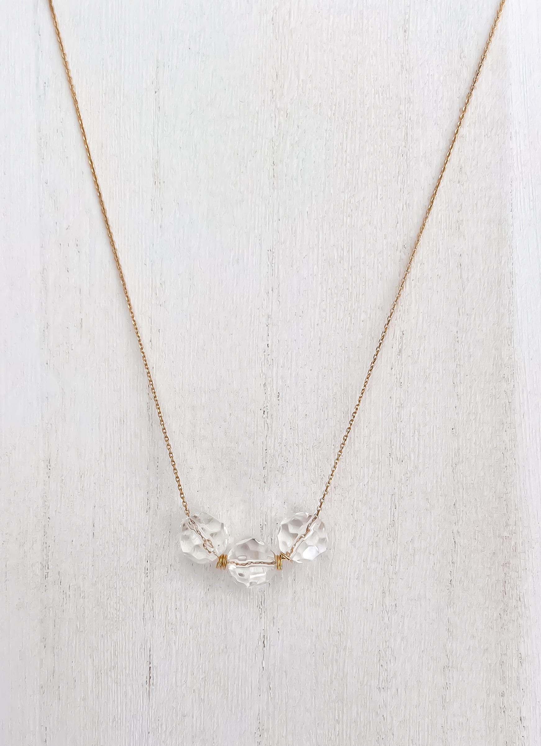 Lei 'Ohana Necklace - Clear Crystals