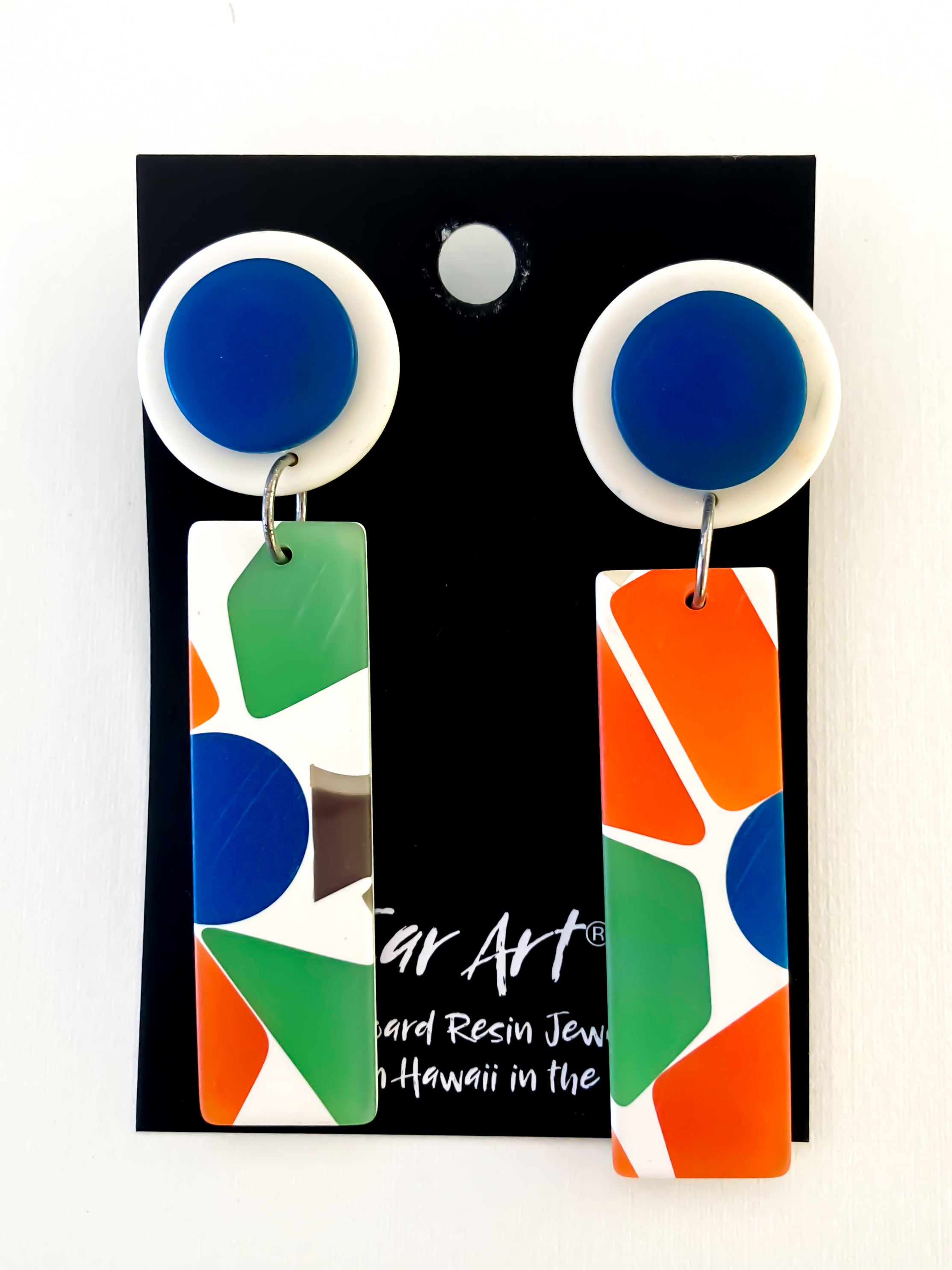 Rubik Surfboard Resin Earrings Leighton Lam Designs