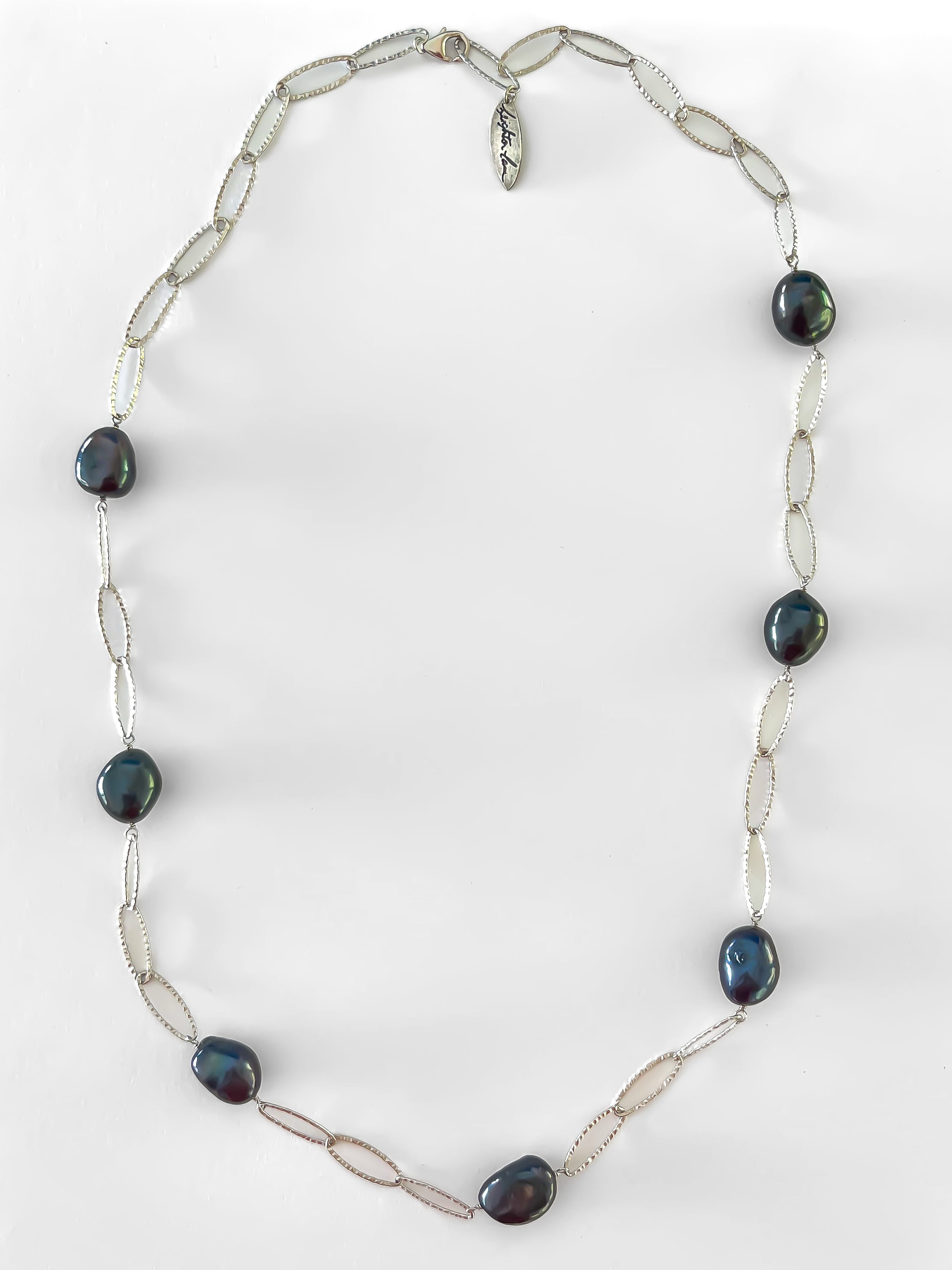 Oval Freshwater Pearl Necklace