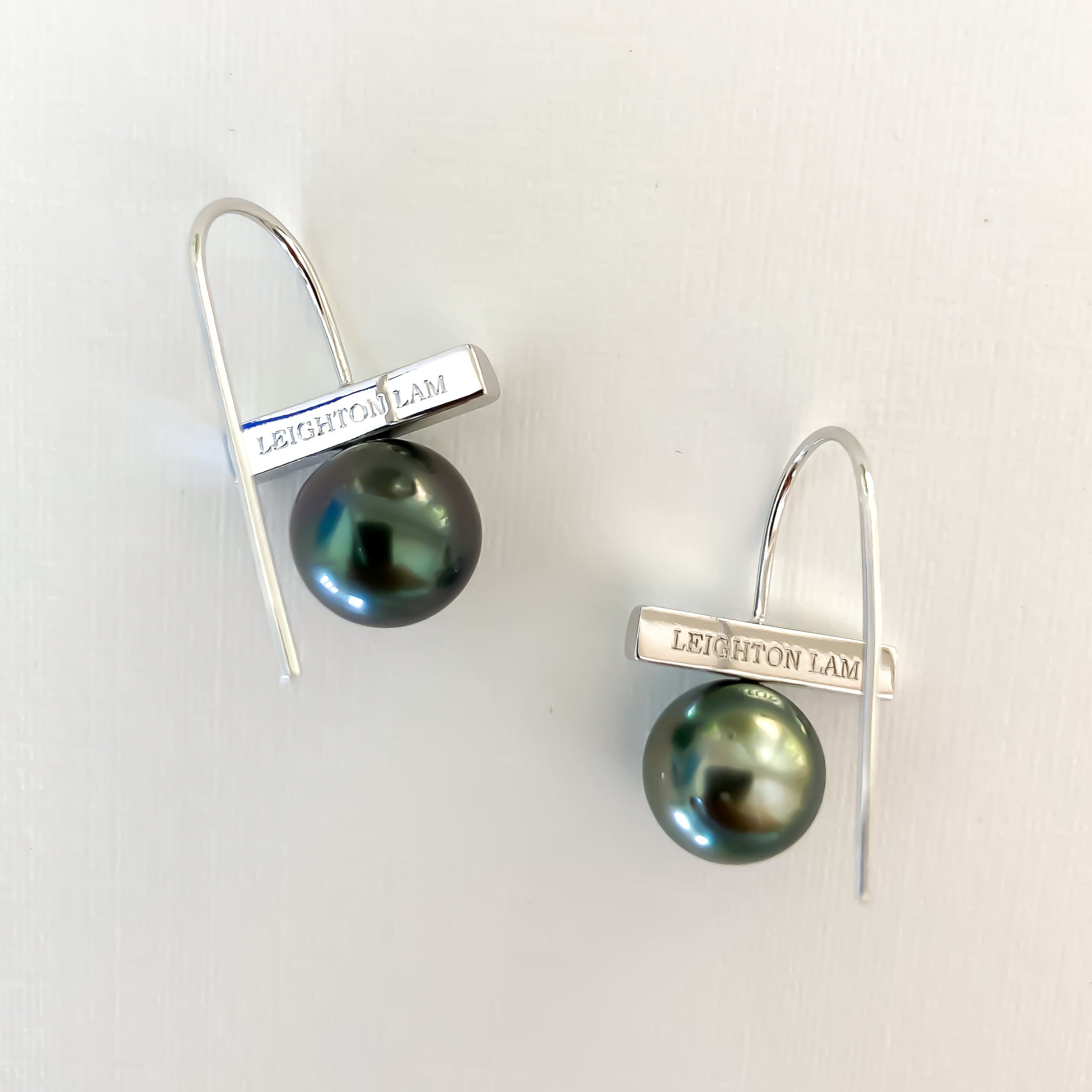 Tahitian Pearl Bar Earrings