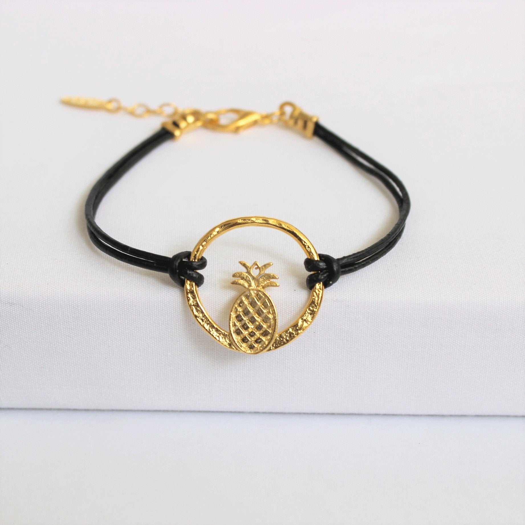 Pineapple Leather Bracelet