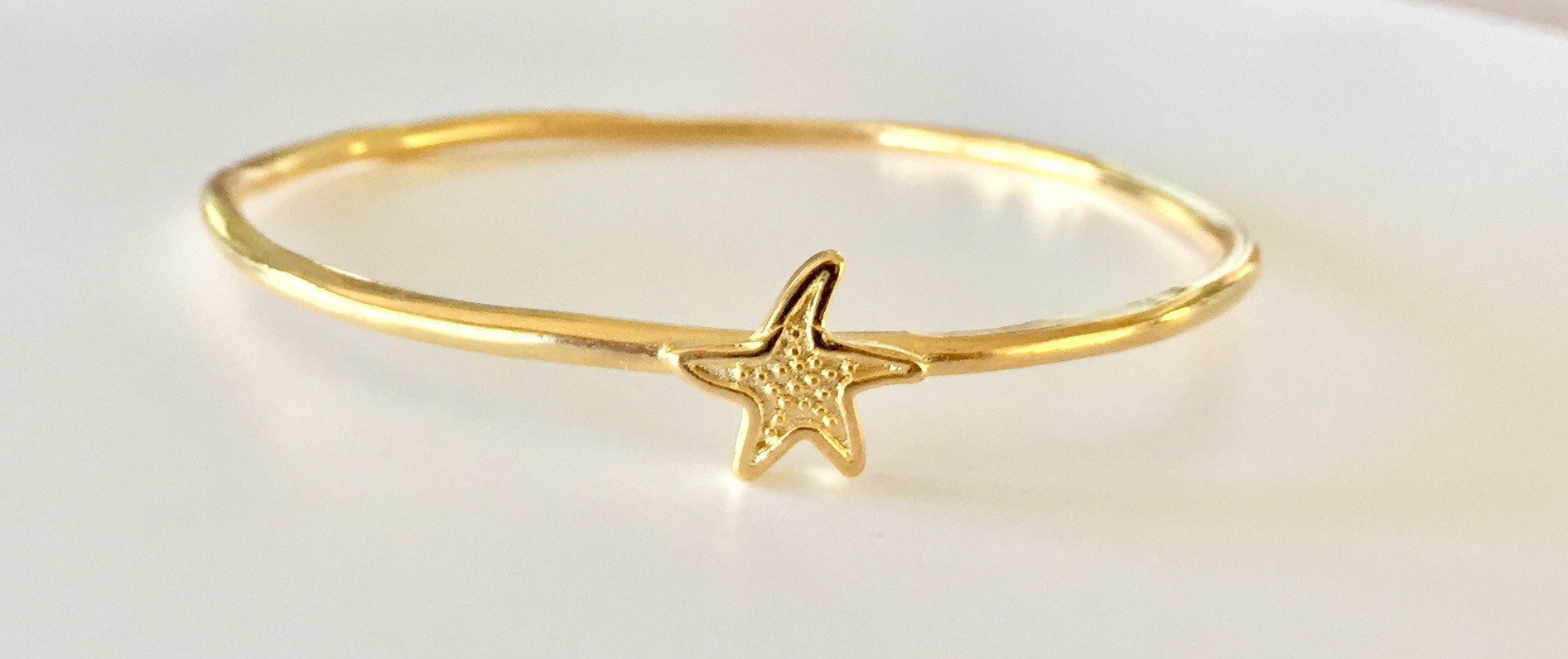 Starfish Gold or Silver Bangle